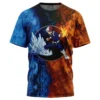 Burning Fire Shoto My Hero Academia T-Shirt 1 Burning Fire Shoto My Hero Academia T-Shirt -Deals Togberry Store Burning Fire Shoto t shirt front