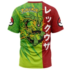 Deals Togberry Store -Deals Togberry Store Rayquaza Attack Pokemon T Shirt 3D BACK Mockup