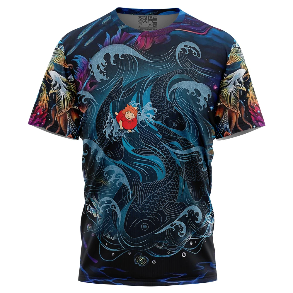 Sea Creatures Ponyo Studio Ghibli T-Shirt 3 Sea Creatures Ponyo Studio Ghibli T-Shirt