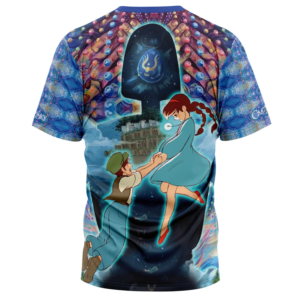 Trippy Castle In The Sky Studio Ghibli T-Shirt 4 Trippy Castle In The Sky Studio Ghibli T-Shirt - Image 2