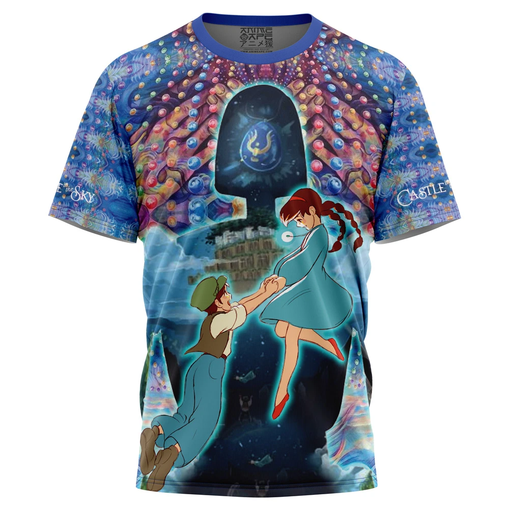 Trippy Castle In The Sky Studio Ghibli T-Shirt 3 Trippy Castle In The Sky Studio Ghibli T-Shirt