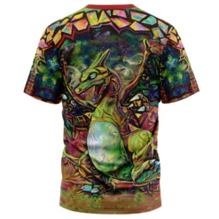 Deals Togberry Store -Deals Togberry Store Trippy Charizard Pokemon T Shirt 3D BACK Mockup