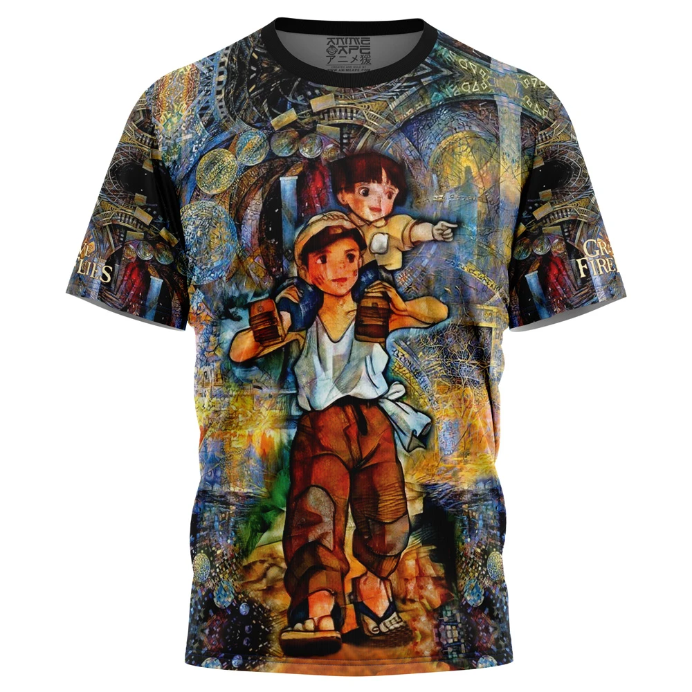 Trippy Grave Of The Fireflies Studio Ghibli T-Shirt 3 Trippy Grave Of The Fireflies Studio Ghibli T-Shirt