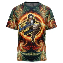 Trippy Mikasa Ackerman Attack On Titan T-Shirt