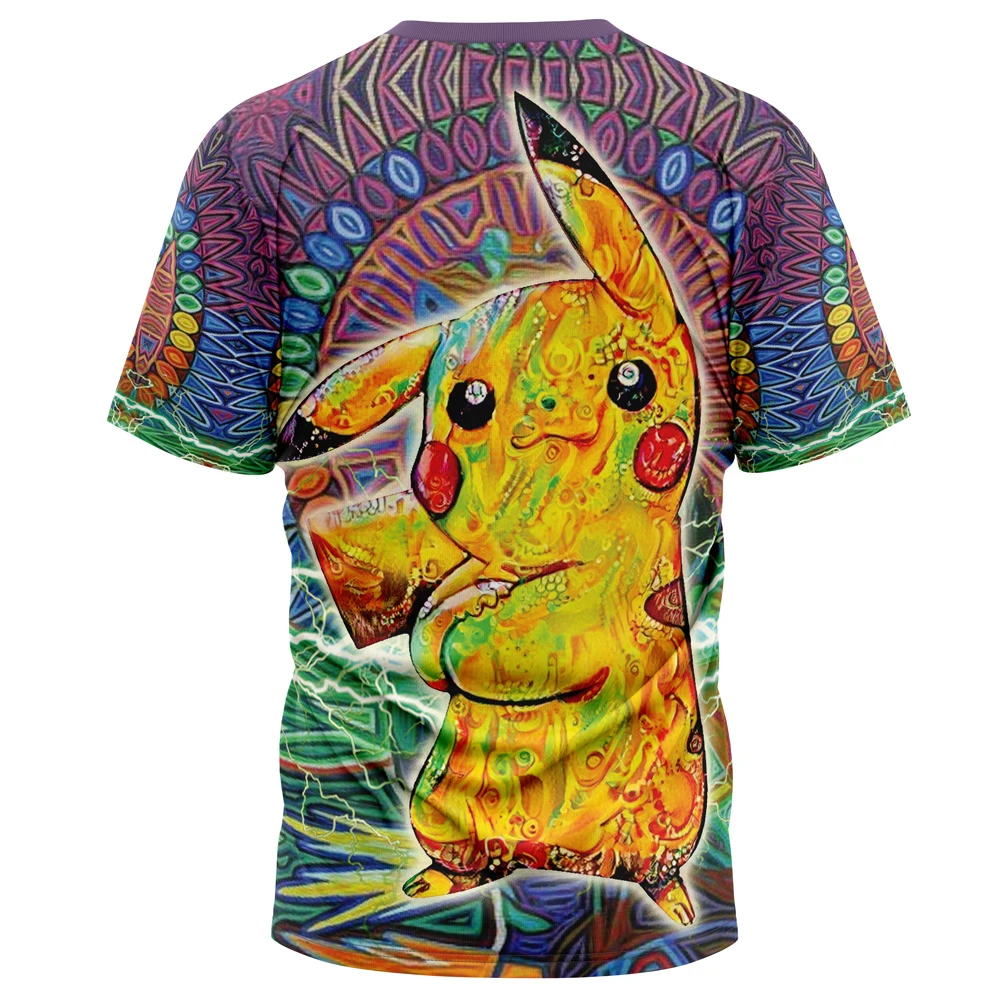 Trippy Pikachu Pokemon T-Shirt 4 Trippy Pikachu Pokemon T-Shirt - Image 2