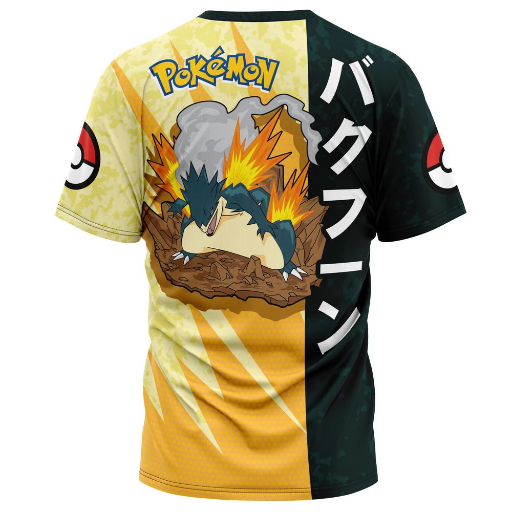 Typhlosion Attack Pokemon T-Shirt 4 Typhlosion Attack Pokemon T-Shirt - Image 2