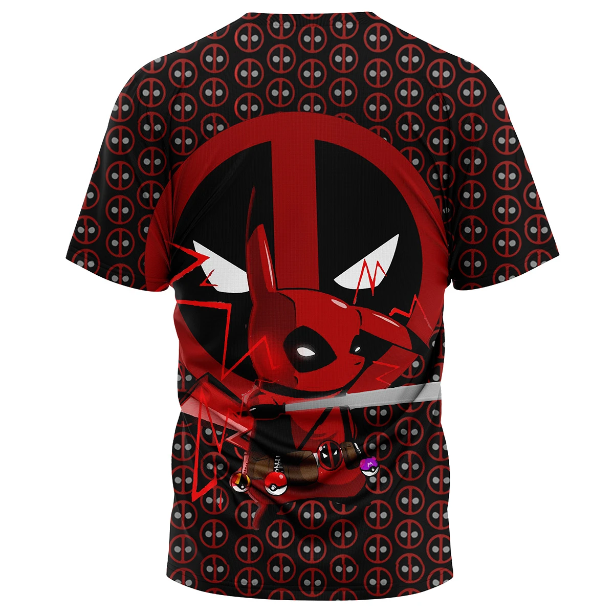 Pikachu Deadpool T-Shirt 4 Pikachu Deadpool T-Shirt - Image 2