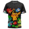 Vibing Pokemon Characters T-Shirt 1 Vibing Pokemon Characters T-Shirt -Deals Togberry Store t shirt front 10